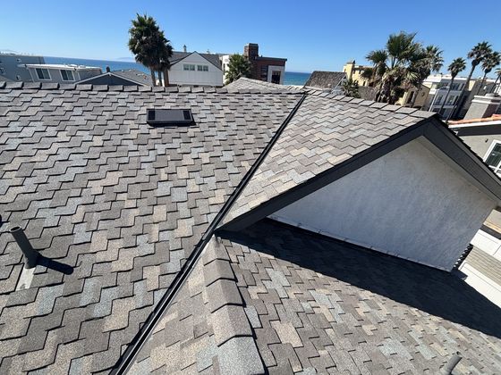 Finished shingle roof looking toward the ocean, Oxnard, by NRG Roofing